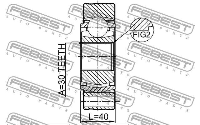 Febest Drive Shaft Joint (CV Joint) with bellow, kit – price 453 PLN