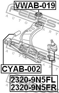 Febest Ball joint – price [object Object] PLN