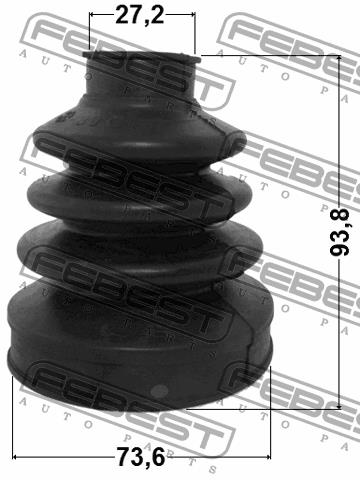 Febest CV joint boot inner – price 82 PLN