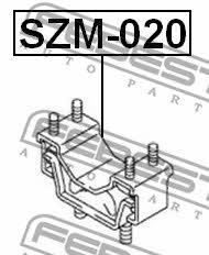 Engine mount, rear Febest SZM-020