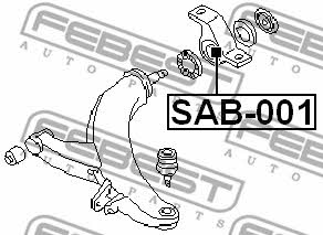 Silent block front lever rear Febest SAB-001