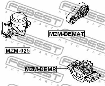 Engine mount right Febest MZM-025