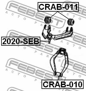 Febest Silent block front upper arm – price [object Object] PLN