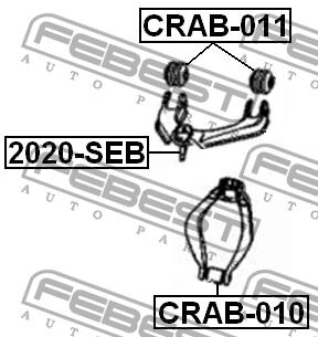 Silent block front upper arm Febest CRAB-011