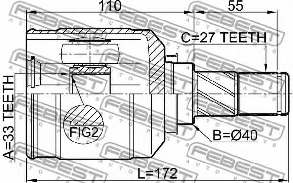 Febest CV joint – price [object Object] PLN