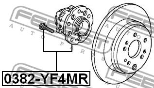 Febest Rear wheel hub – price [object Object] PLN