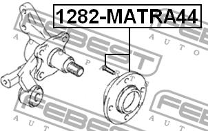 Rear wheel hub Febest 1282-MATRA44