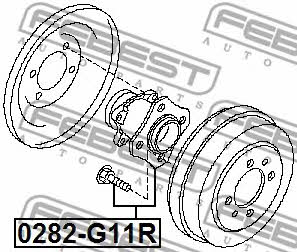 Rear wheel hub Febest 0282-G11R