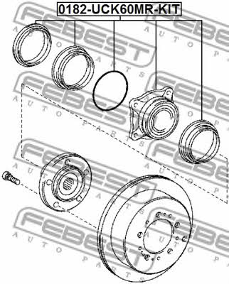Rear wheel hub Febest 0182-UCK60MR-KIT