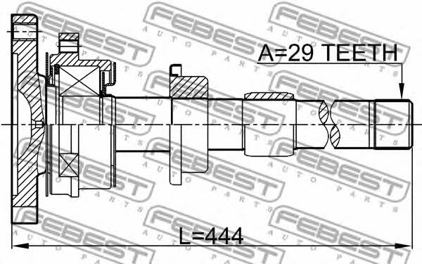 Febest Right axle shaft – price [object Object] PLN