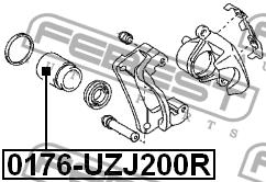Febest Rear brake caliper piston – price 35 PLN