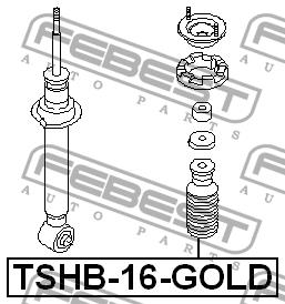 Bellow and bump for 1 shock absorber Febest TSHB-16-GOLD