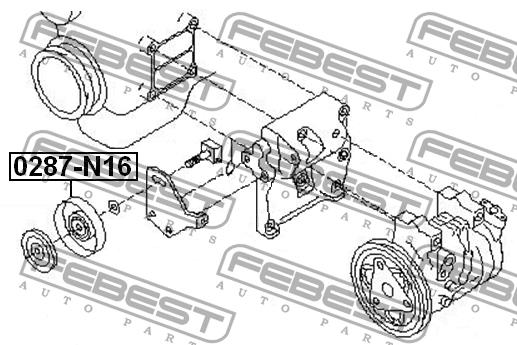 DRIVE BELT IDLER Febest 0287-N16