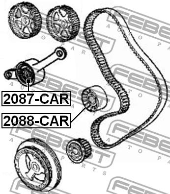 Timing belt tensioner pulley Febest 2088-CAR