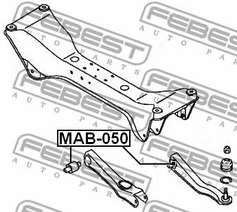 Febest Silent block rear wishbone – price [object Object] PLN
