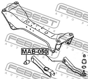 Silent block rear wishbone Febest MAB-050