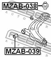 Febest Front lower control arm rear bushing – price [object Object] PLN