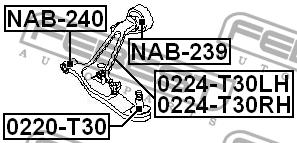 Febest Silent block front lever front – price [object Object] PLN