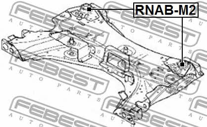 Silent block, front, subframe Febest RNAB-M2