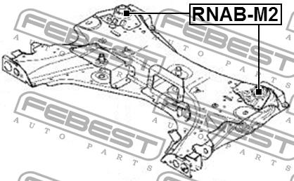 Febest Silent block, front, subframe – price 48 PLN
