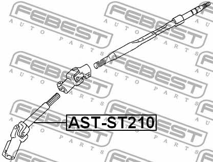 Steering shaft Febest AST-ST210