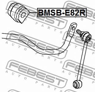 Rear stabilizer bush Febest BMSB-E82R