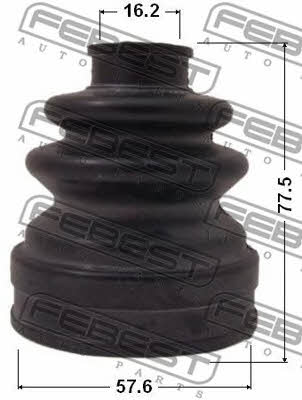CV joint boot outer Febest 0317-121