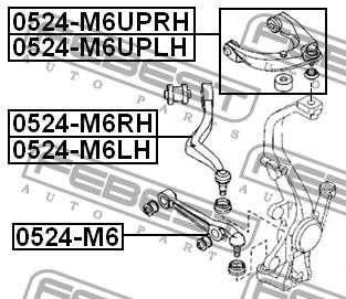 Front lower arm Febest 0524-M6
