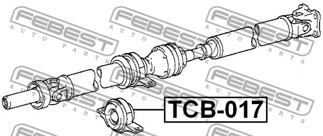 Driveshaft outboard bearing Febest TCB-017