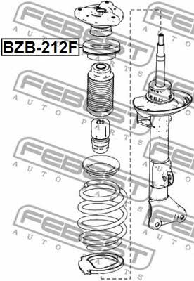 Shock absorber bearing Febest BZB-212F