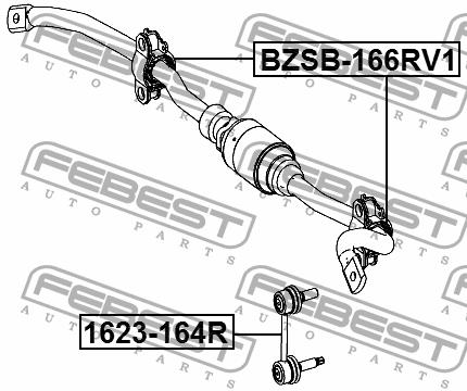 Rear stabilizer bush Febest BZSB-166RV1
