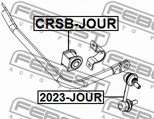 Rear anti roll bar bush Febest CRSB-JOUR