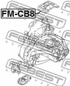 Engine mount left Febest FM-CB8