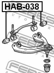 Febest Silent block front upper arm – price [object Object] PLN