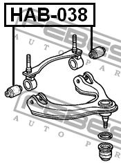 Silent block front upper arm Febest HAB-038