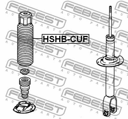 Rear shock absorber boot Febest HSHB-CUF