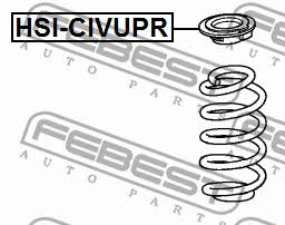 Suspension spring plate rear Febest HSI-CIVUPR