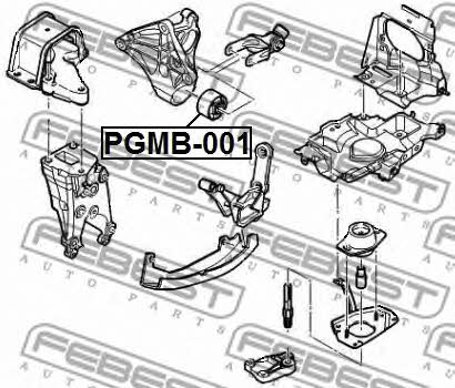 Engine mount, rear right Febest PGMB-001