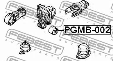 Engine mount, rear Febest PGMB-002