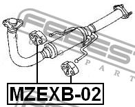 Exhaust mounting pad Febest MZEXB-02