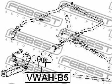 Breather Hose for crankcase Febest VWAH-B5