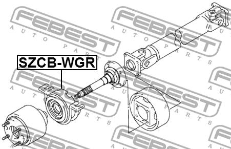 Driveshaft outboard bearing Febest SZCB-WGR