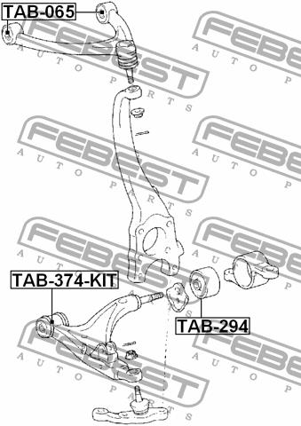 Febest Front lower control arm rear bushing – price [object Object] PLN