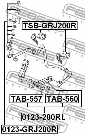 Febest Silent block, rear axle – price [object Object] PLN