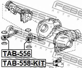 Silent block differential Febest TAB-558-KIT