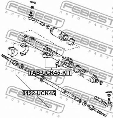Febest Silent block steering rack, kit – price 63 PLN
