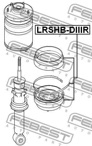 Rear shock absorber boot Febest LRSHB-DIIIR