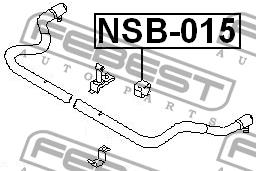 Front stabilizer bush Febest NSB-015