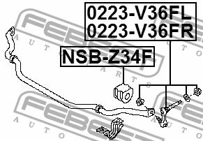 Front stabilizer bush Febest NSB-Z34F