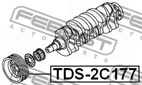 Pulley crankshaft Febest TDS-2C177